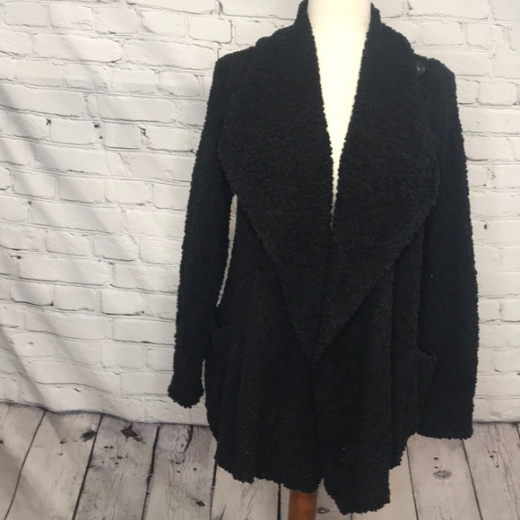 bobeau Sweaters - BOBEAU OPEN FRONT CARDIGAN BLACK SIZE MP